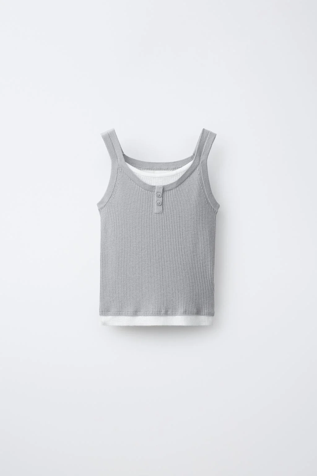 Футболка с двойной рубчатой текстурой — Однотонные