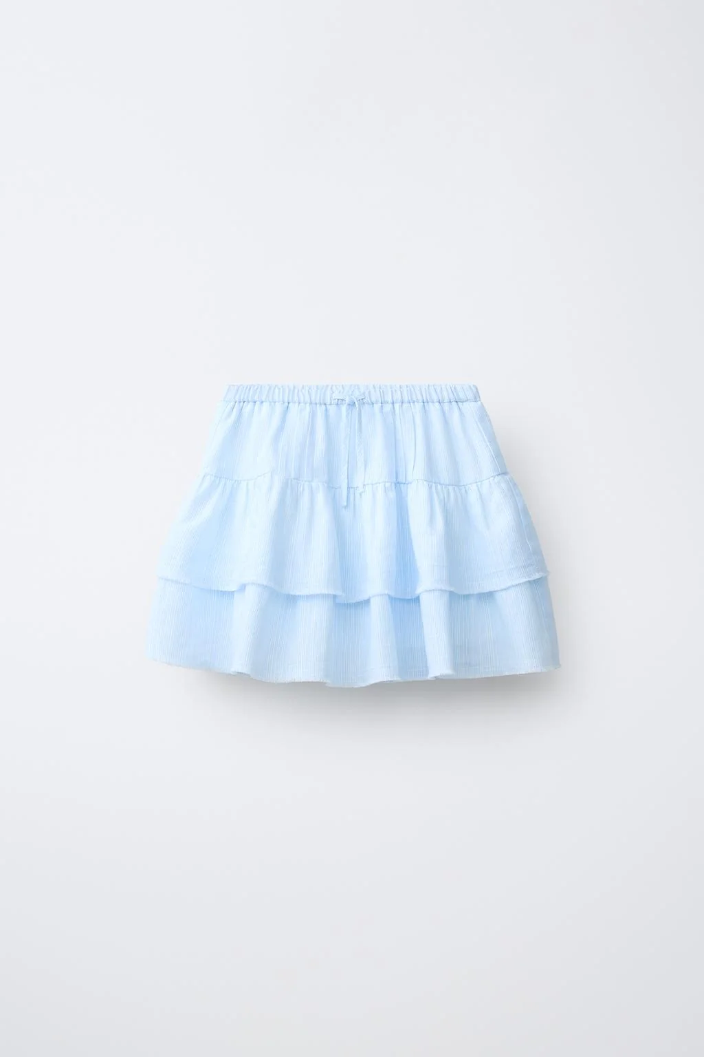 Юбка из льняной смеси с оборками