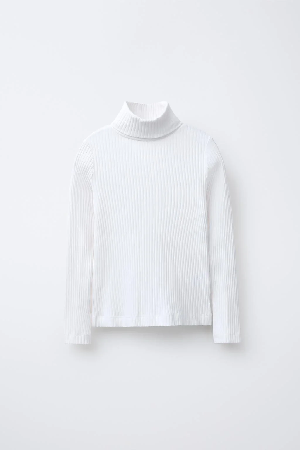 Футболка с рубчатым водолазкой — С длинным рукавом