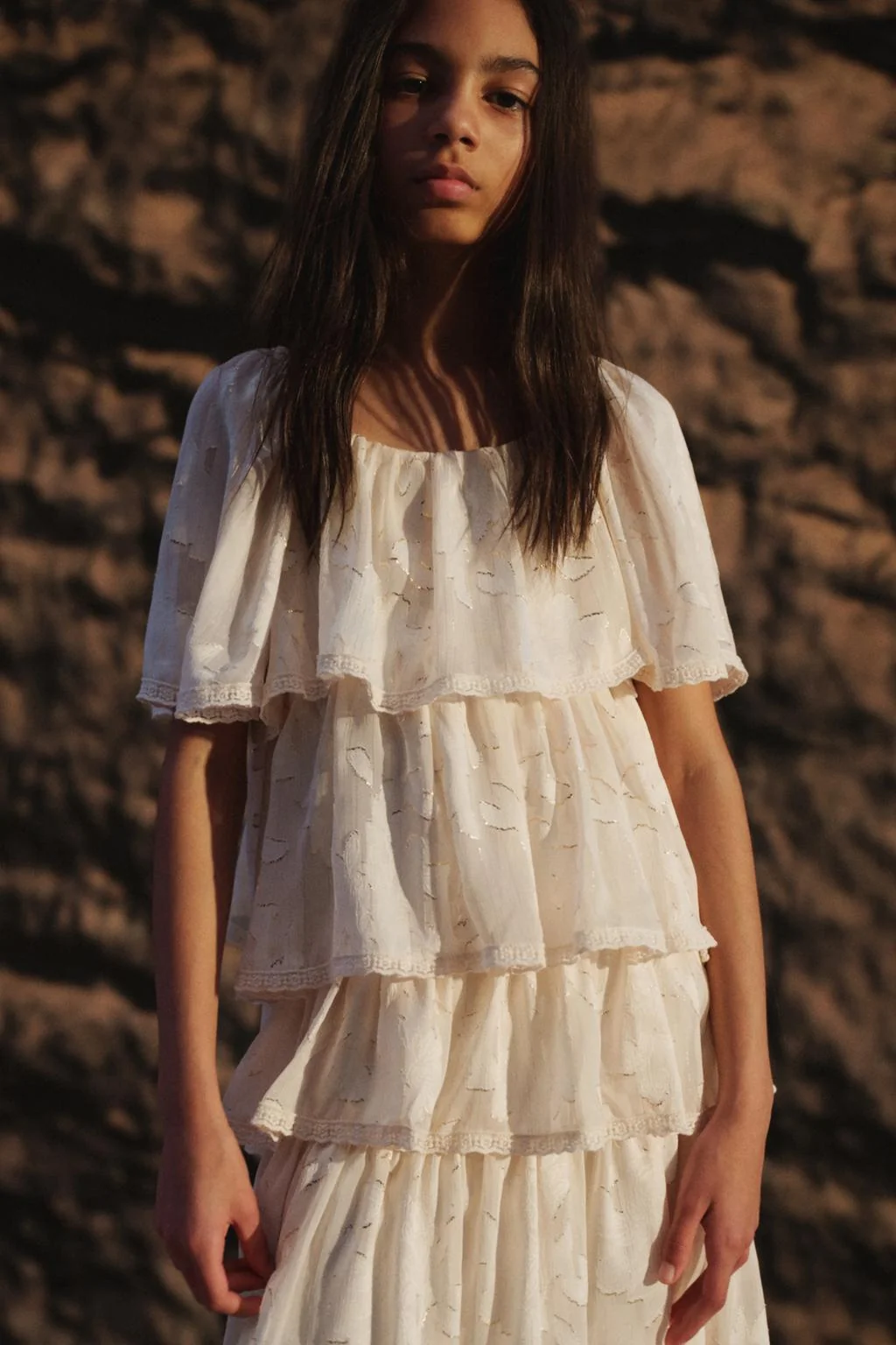 Платье с оборками