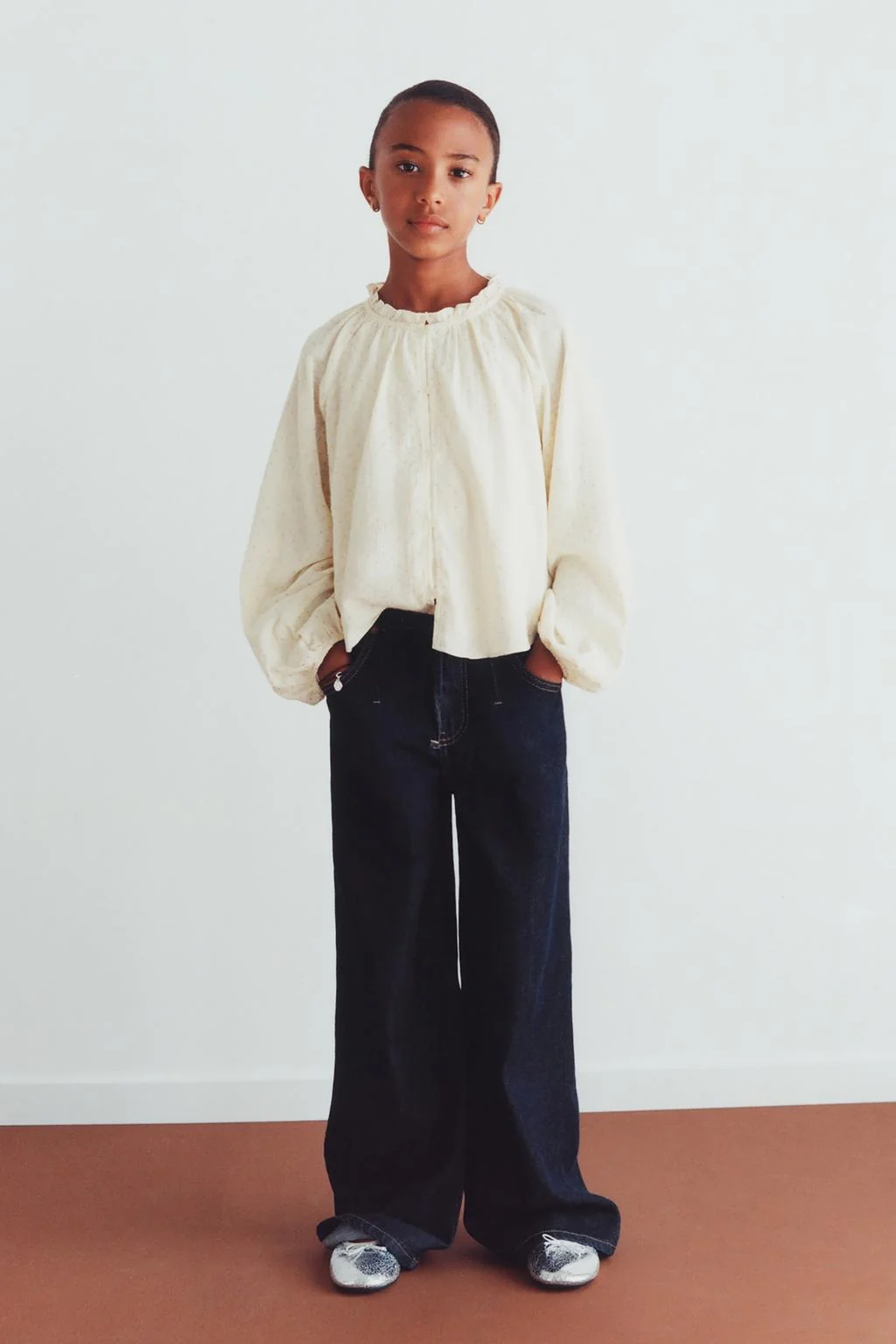 Джинсы с широкими штанинами на кулиске — Шорты широкие с выпуском