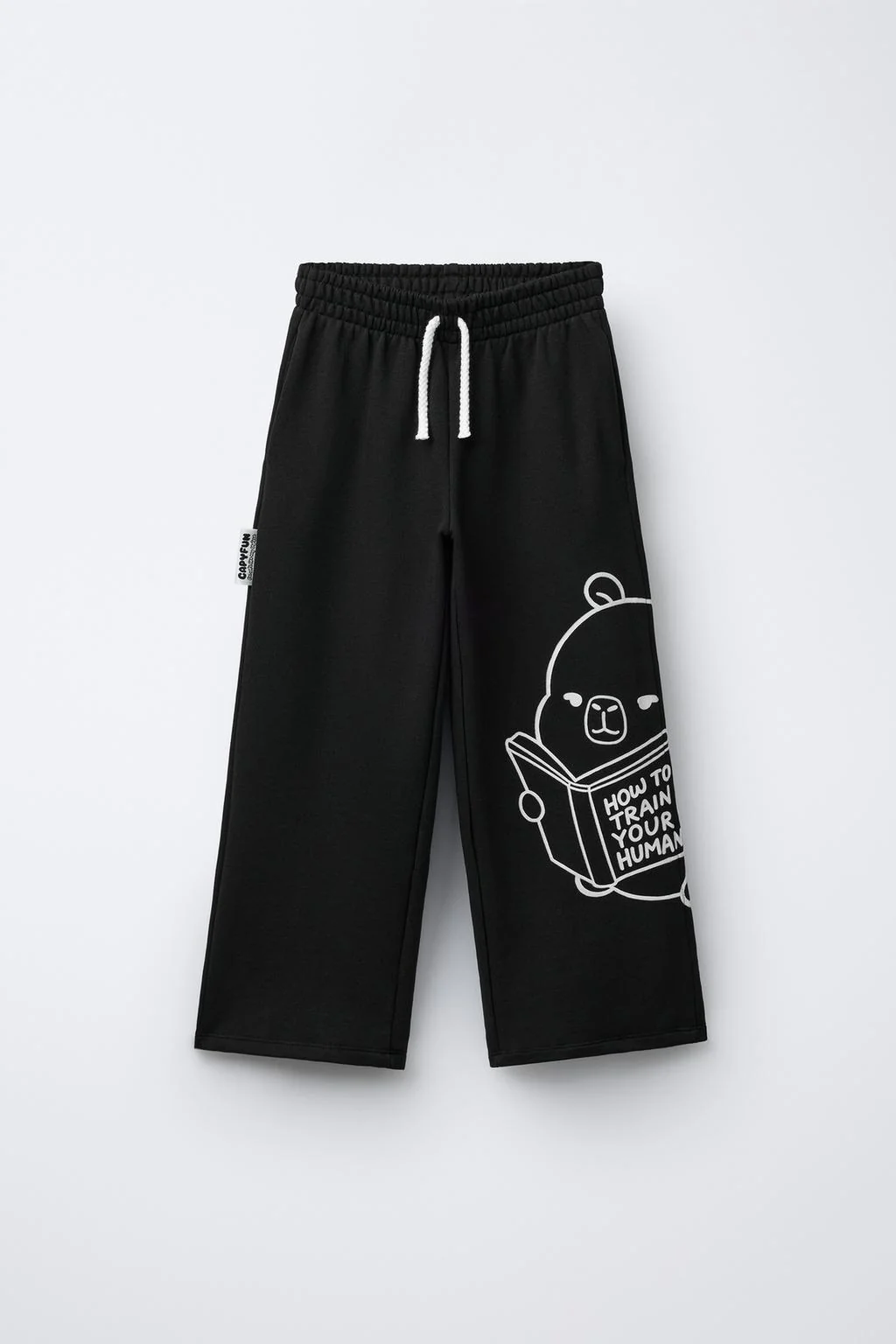 Брюки с широкими штанинами из плюша с принтом Капибара Капифан © — Леггинсы и спортивные штаны