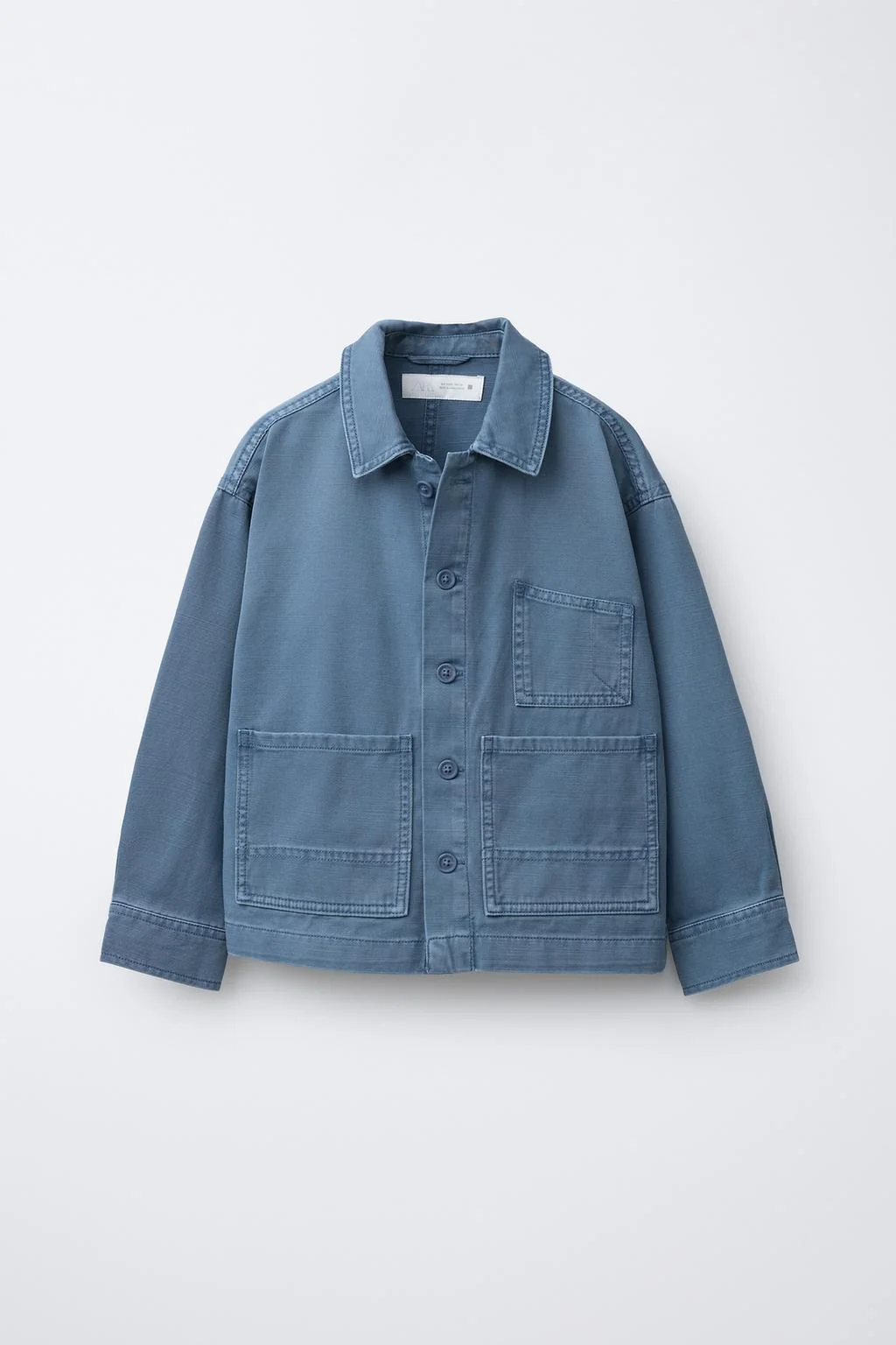 Верхняя рубашка с эффектом потёртости и карманами