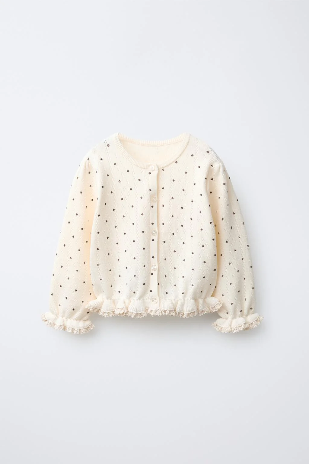 Кардиган в горошек — Трикотаж