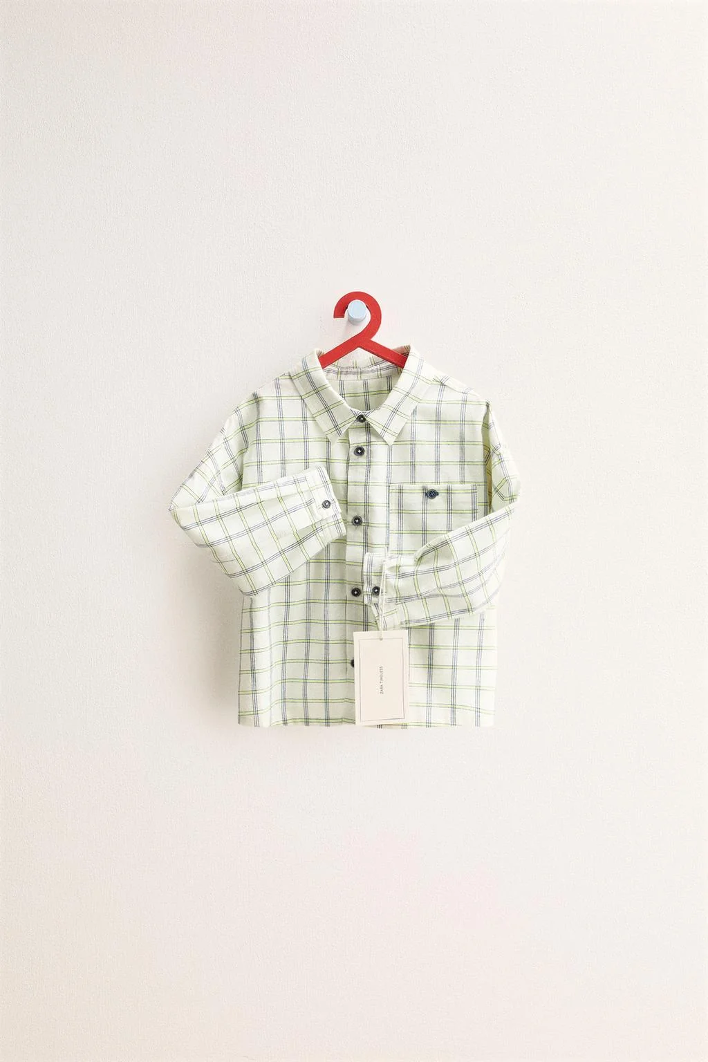 ZARA TIMELESS - Рубашка в клетку с карманом — Зара Таймлесс