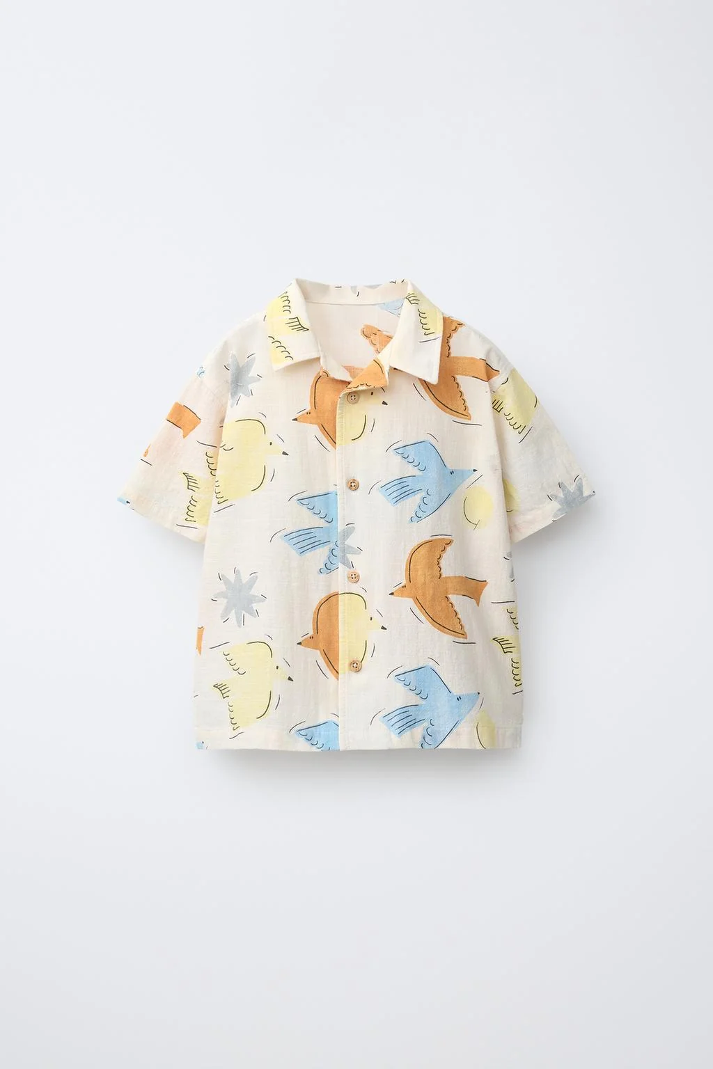 Рубашка с птичьим принтом