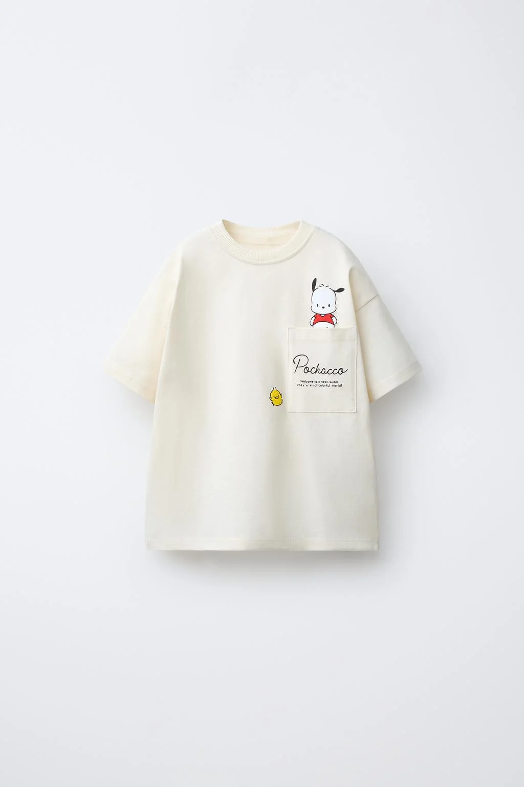 Футболка с карманом и принтом Pochacco © Sanrio