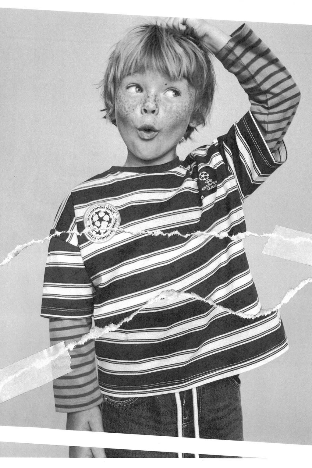 Футболка в полоску с логотипом UEFA Champions League ®