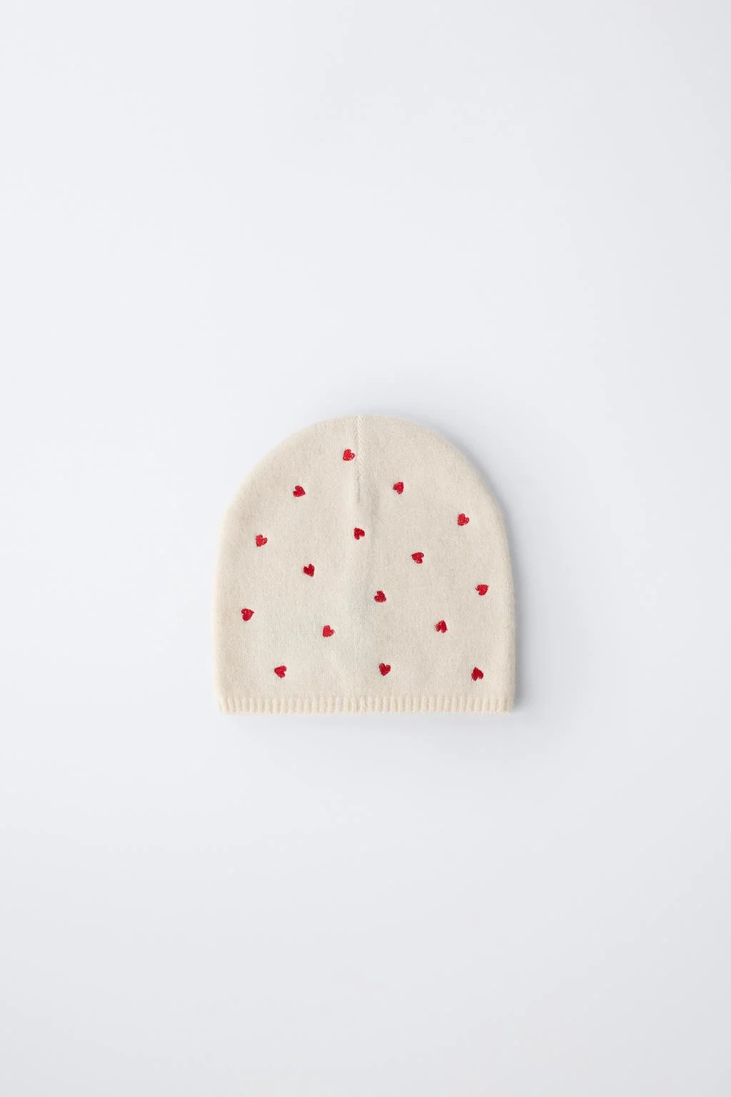 EMBROIDERED HEART KNIT BEANIE