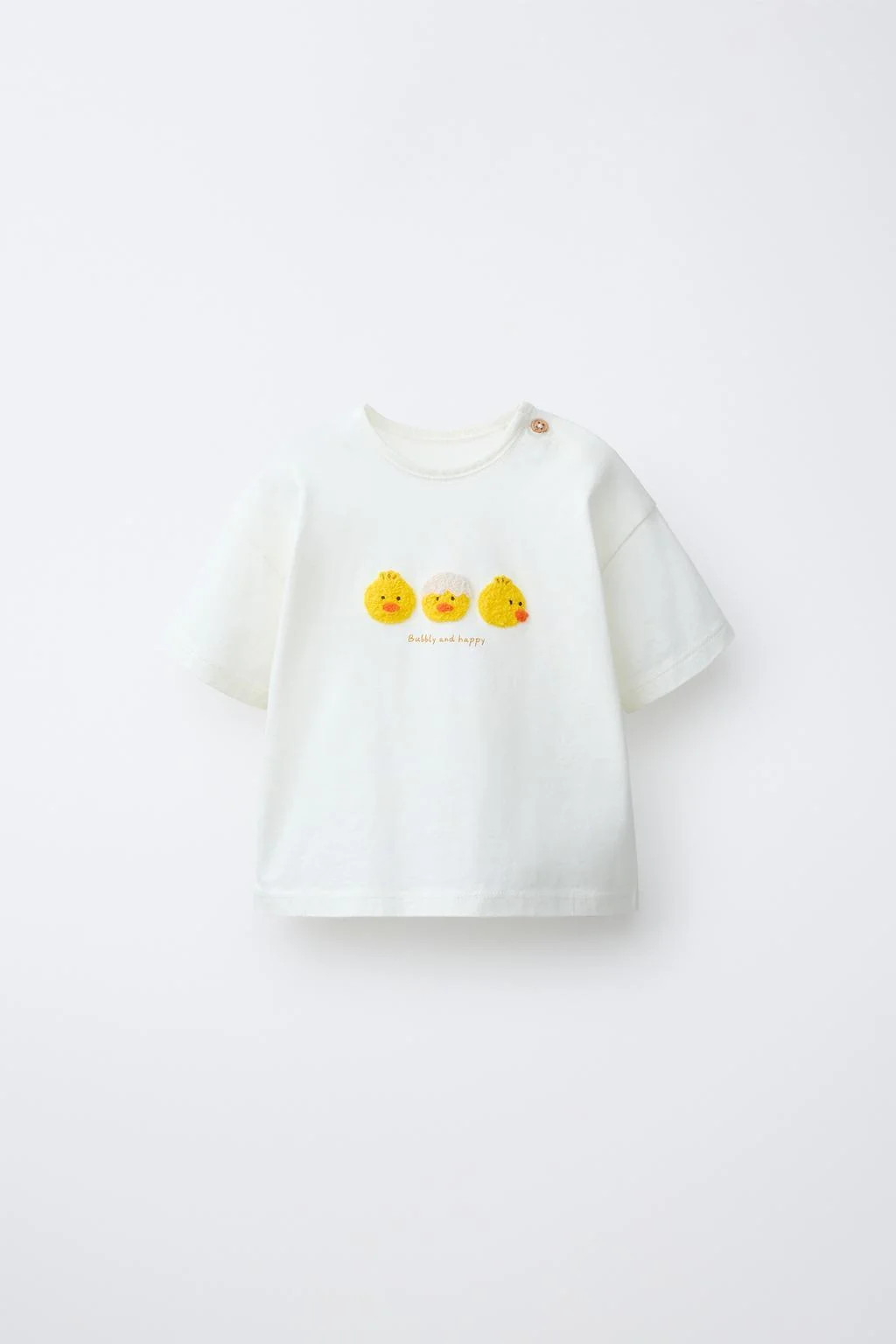 Футболка с вышивкой цыпленка — КОРОТКИЙ РУКАВ