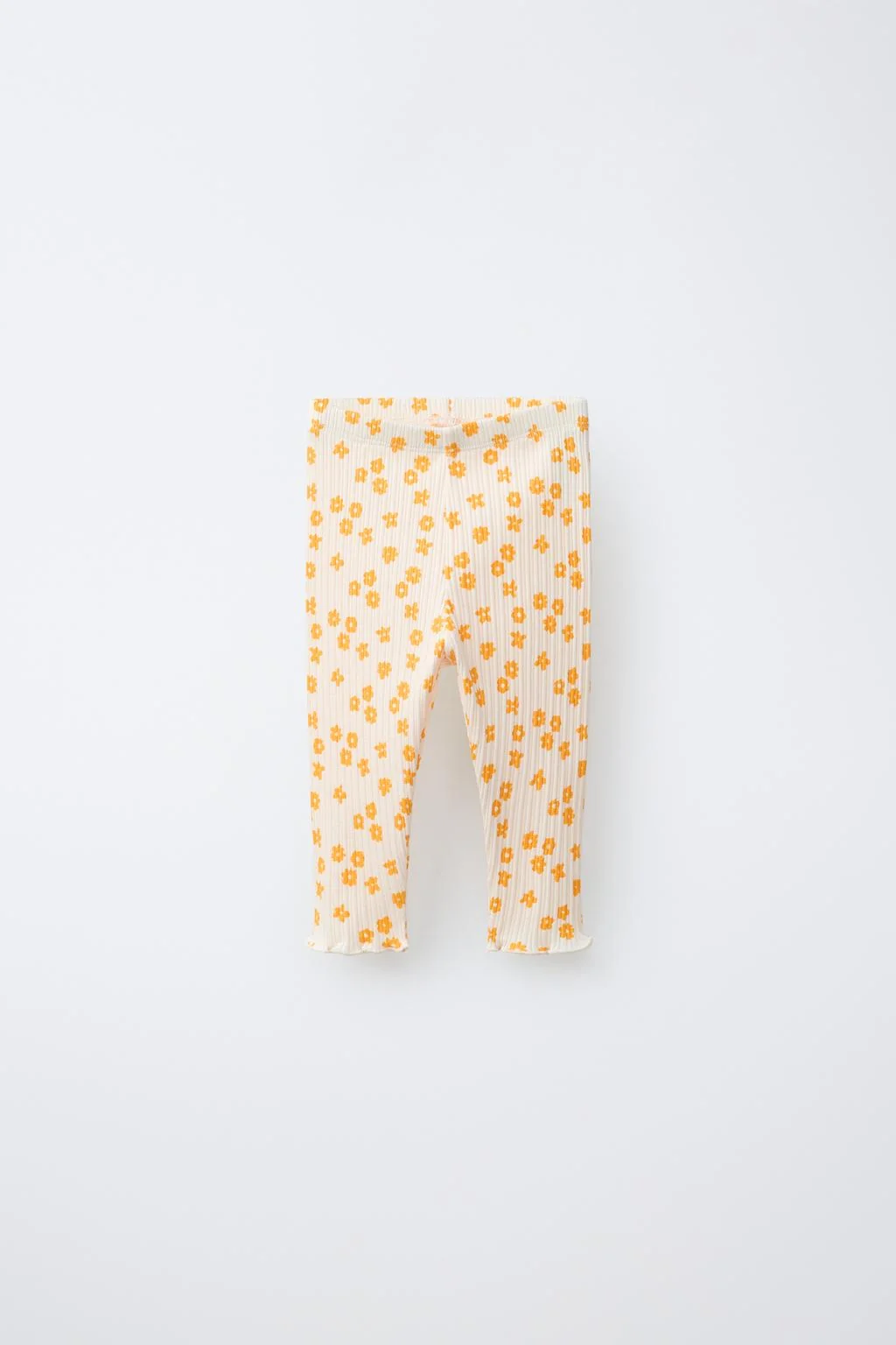 Рубчатые цветочные леггинсы