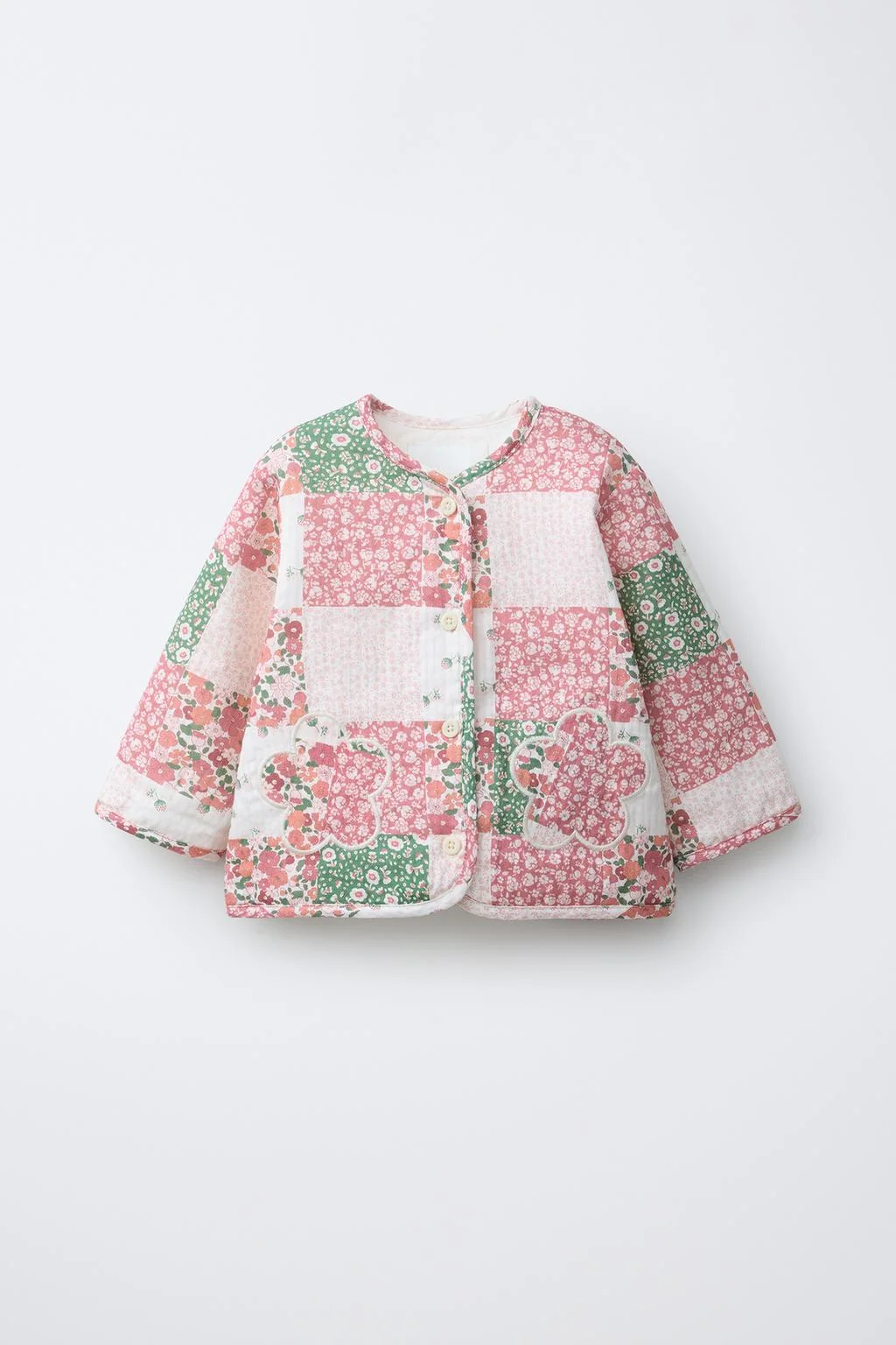 Дутая куртка в стиле пэчворк