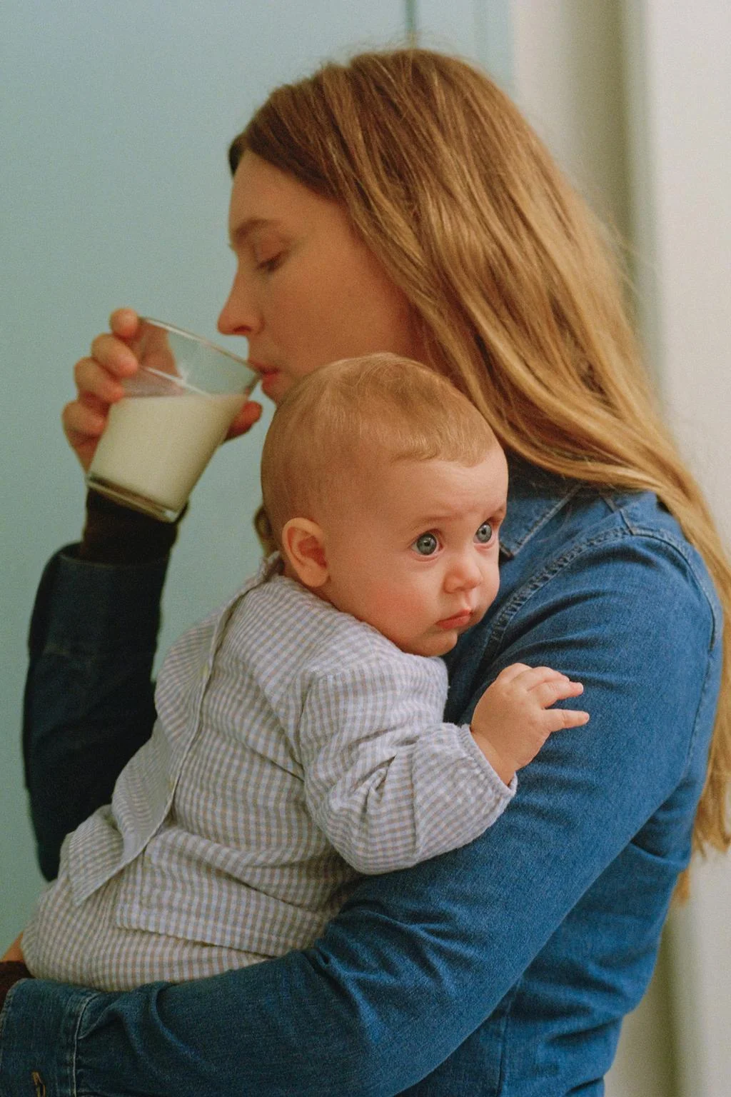 Рубашка в клетку с текстурой — Топы