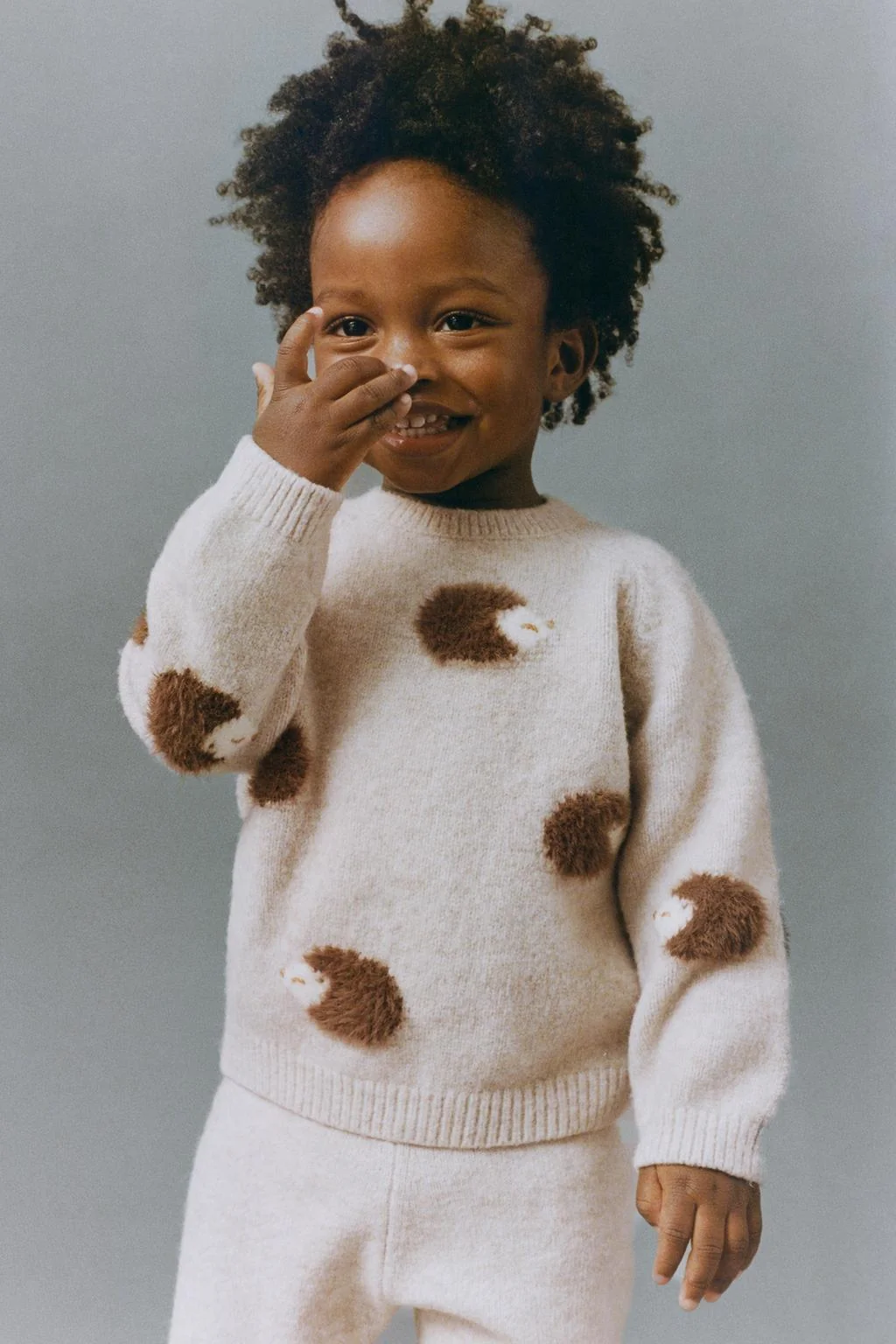 Свитер с ёжиком из трикотажа