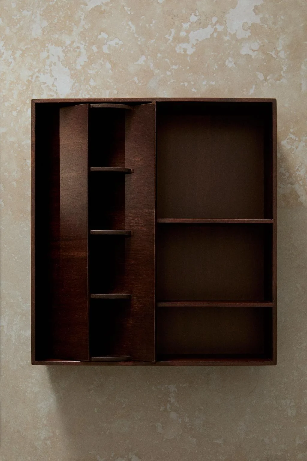 LARGE WOODEN MAKEUP ORGANISER BOX