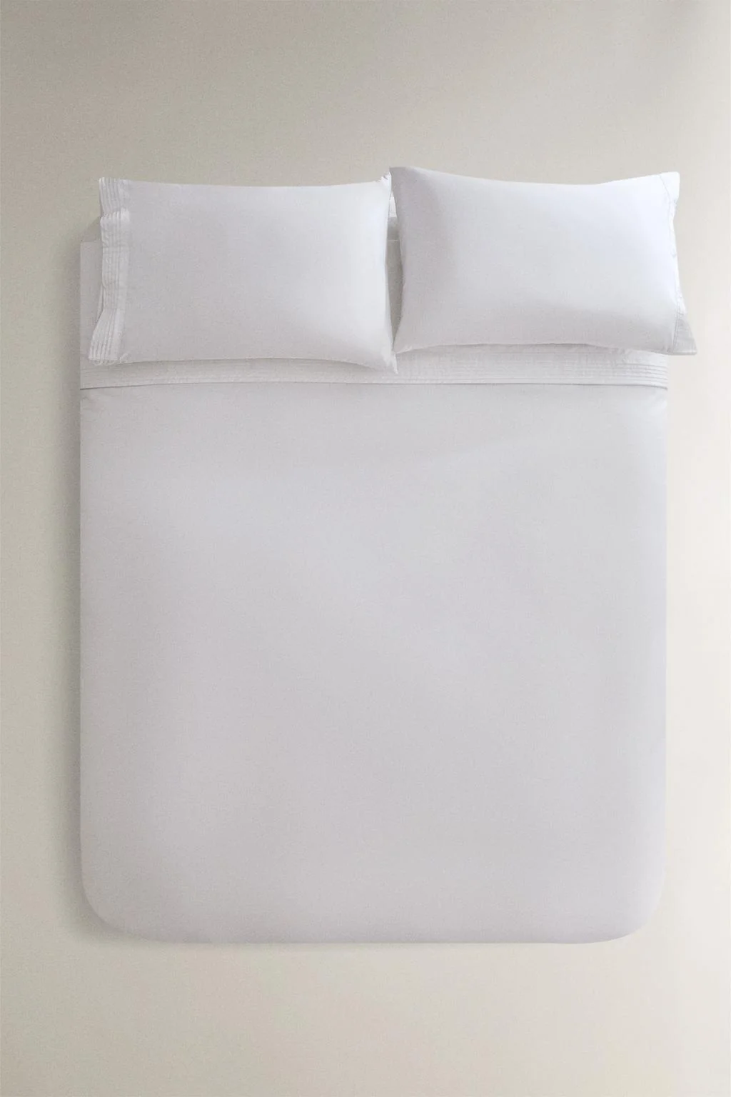 Покрывало на одеяло из хлопкового сатина со складчатым краем (400 нитей)