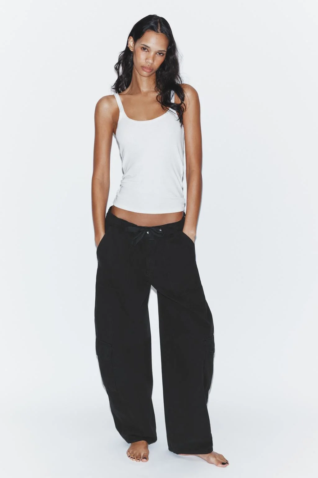 Брюки карго оверсайз — Чёрный