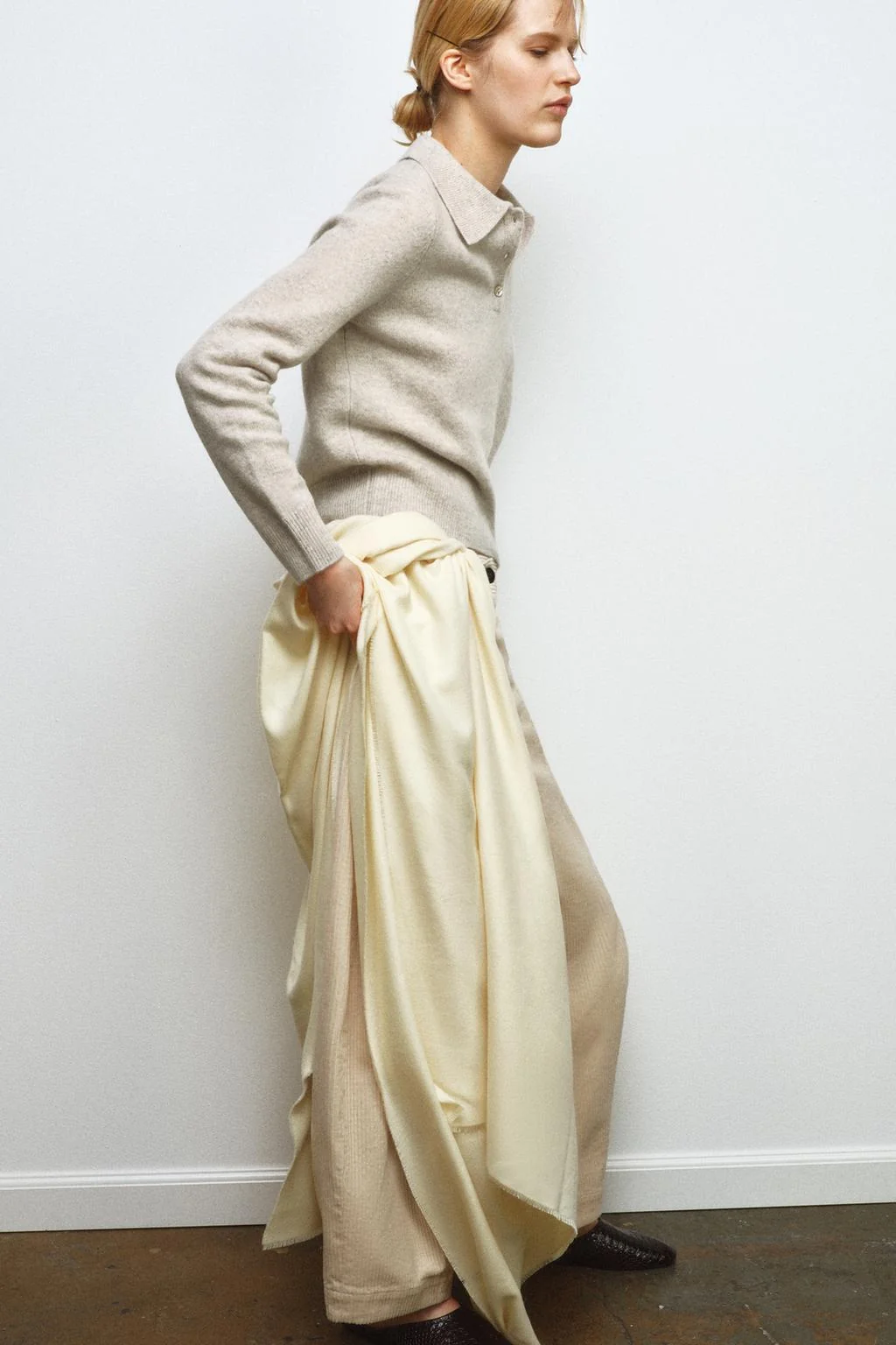 Однотонная футболка поло из 100% шерсти — Поло