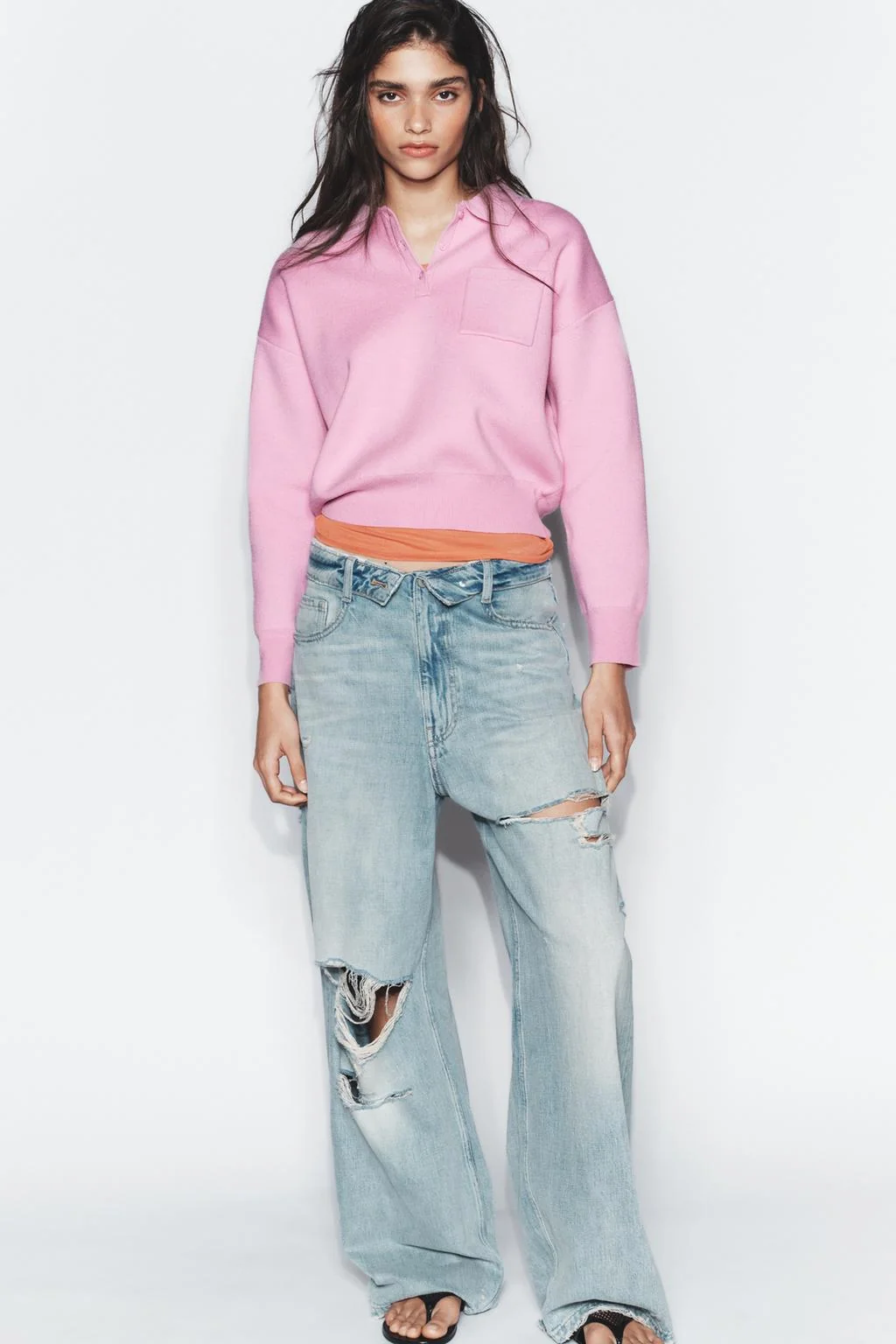 Трикотажная футболка поло с карманом — Поло