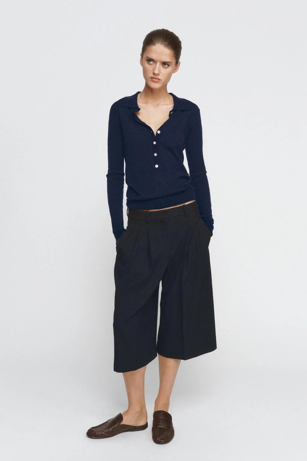 Тонкое трикотажное шерстяное поло — Поло