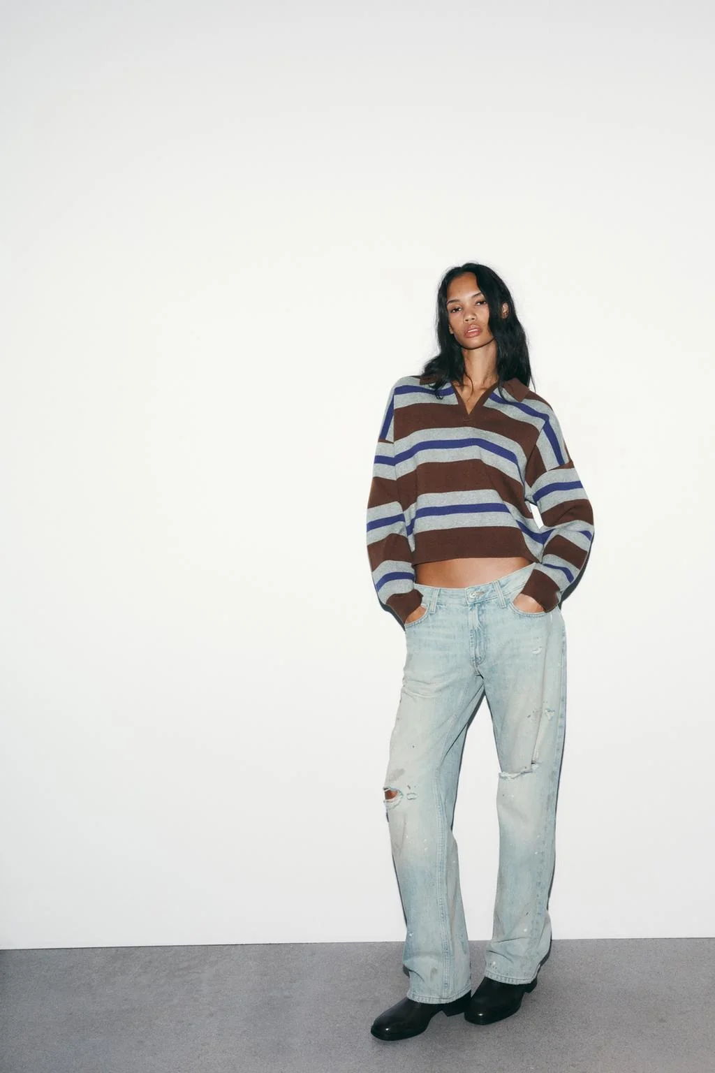 Трикотажное поло в полоску — Поло