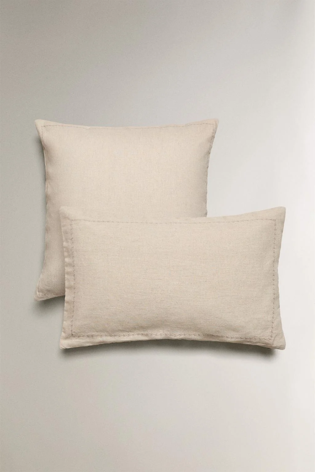 Наволочка из льна с прошивкой и точками — Укутки | Подушки