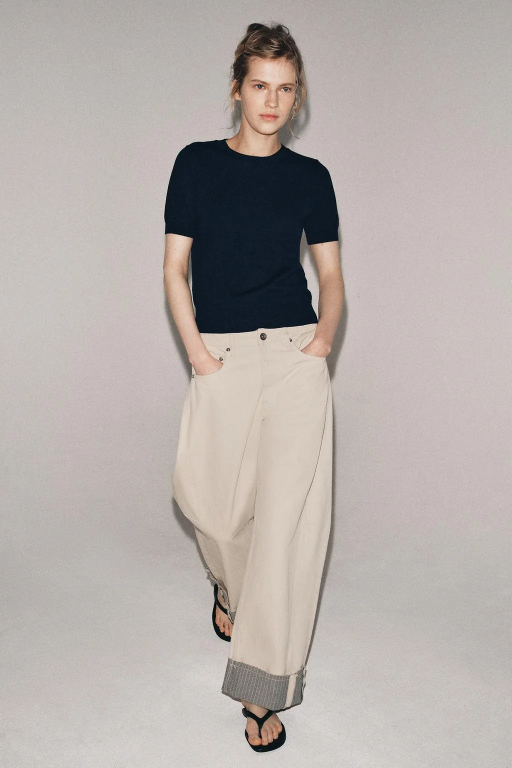 100% шерстяной свитер с коротким рукавом