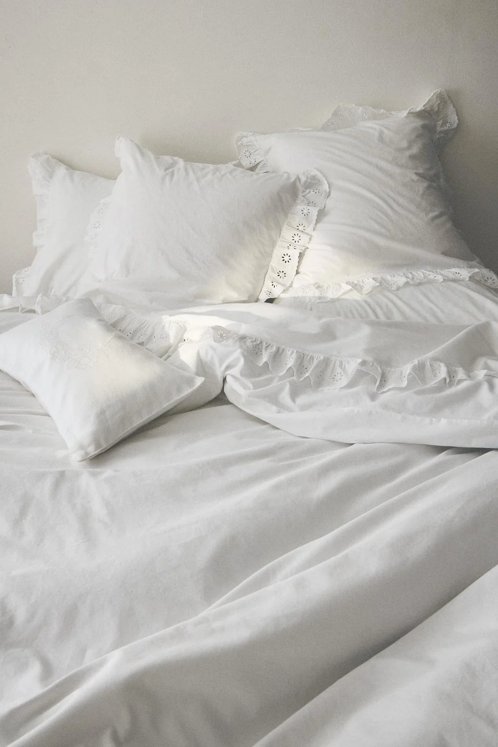 RUFFLED COTTON DUVET COVER