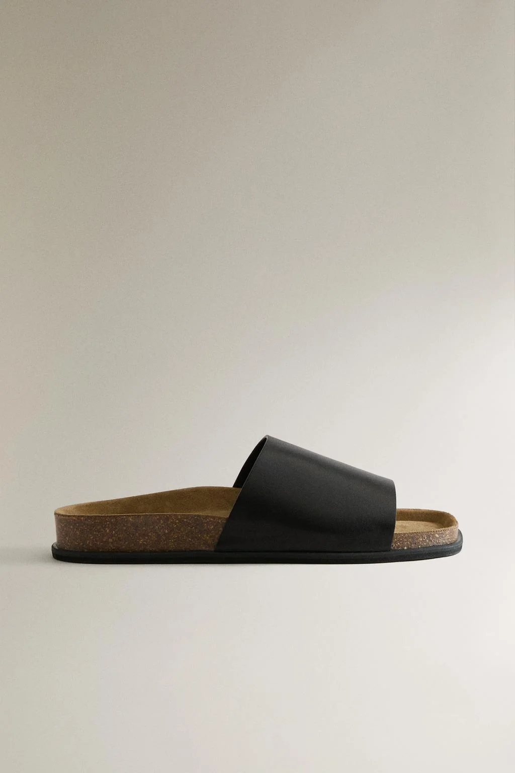 LEATHER SLIDERS WITH SQUARE TOE