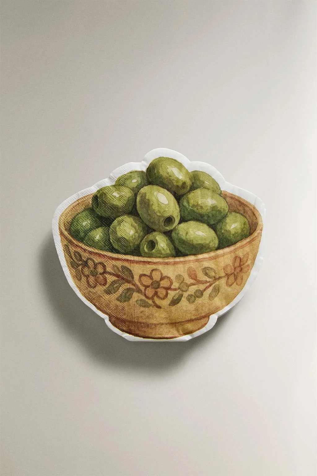 Набор бумажных салфеток с оливковым принтом (набор из 20) — Белье для стола