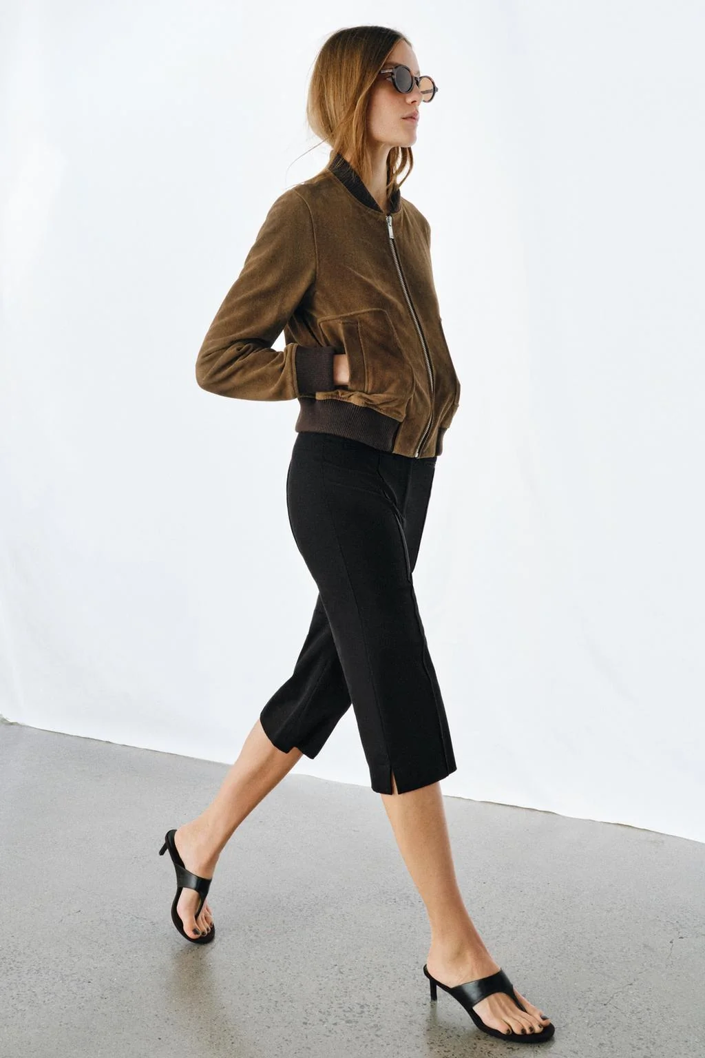 Куртка-бомбер из 100% замши ZW COLLECTION LIMITED EDITION — КОЖА