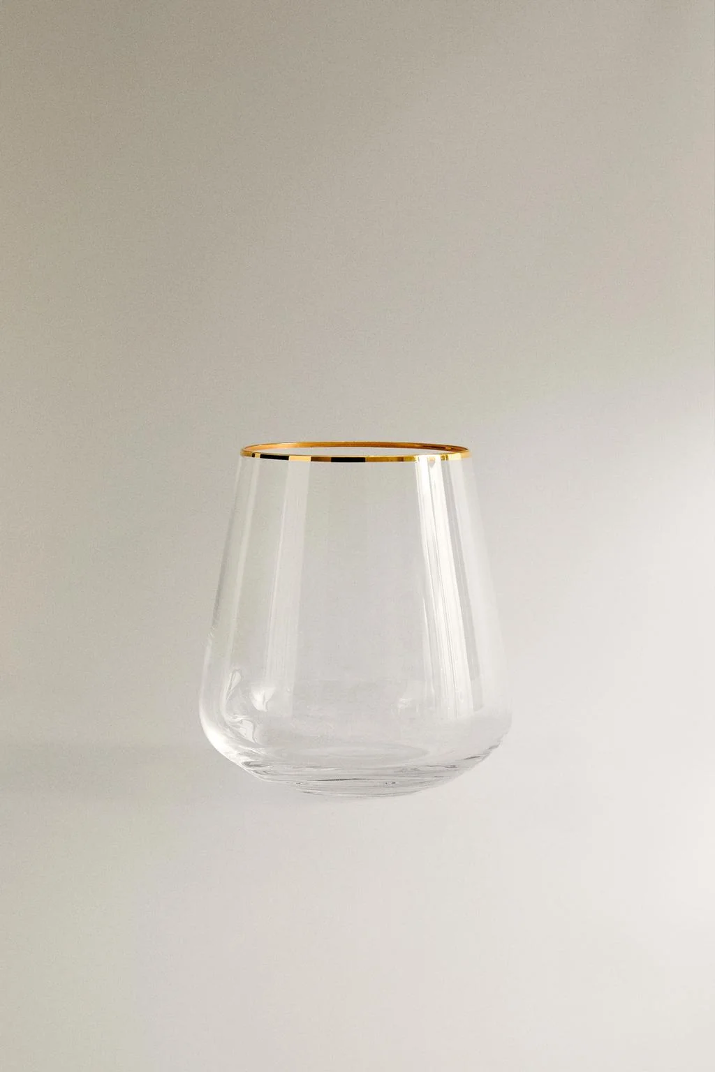 Стакан из богемского хрусталя с золотой каймой