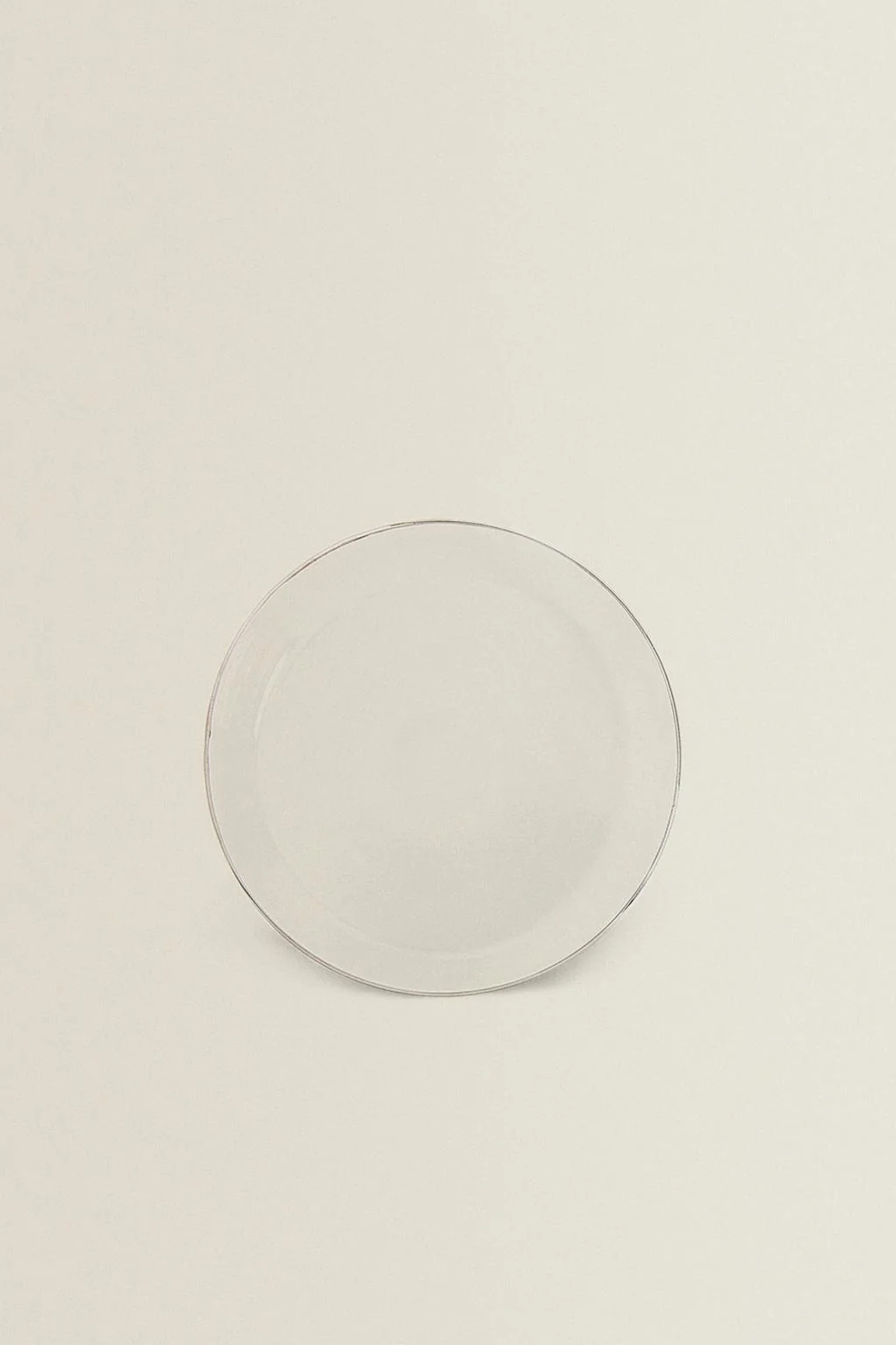 Боросиликатная стеклянная тарелка для закусок с каймой