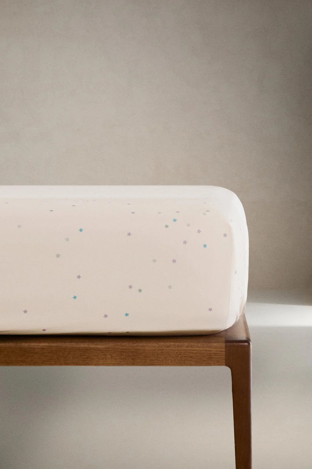 Детское хлопковое натяжное простынь со звёздами