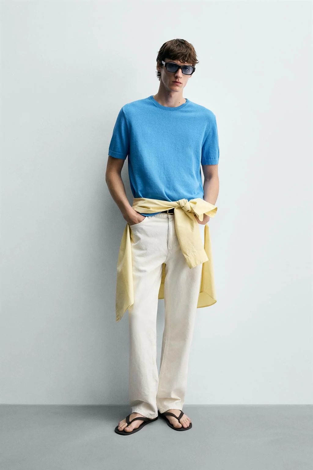 COTTON BLEND KNIT T-SHIRT