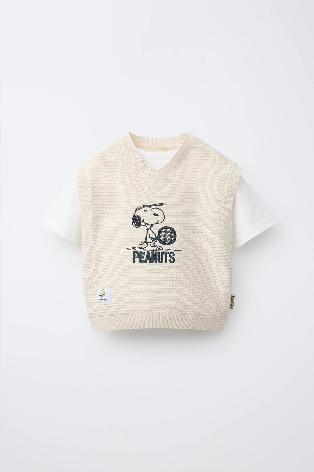 ВЯЗАНЫЙ ЖИЛЕТ С ВЫШИТЫМ "SNOOPY PEANUTS™"