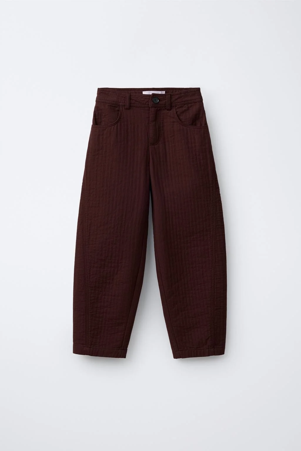 Брюки бочонок с текстурой