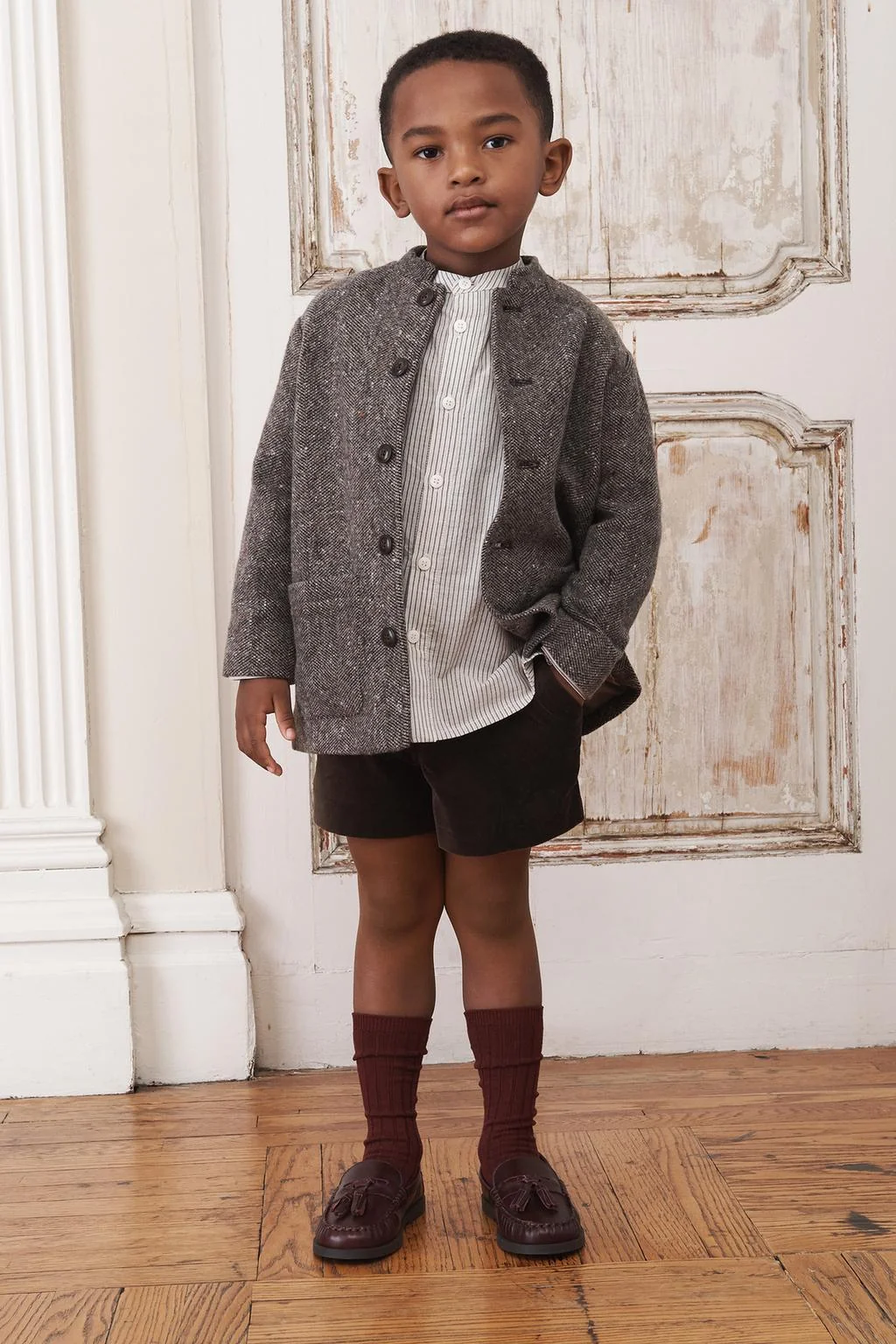 6-10 лет / Бархатные шорты-бермуды, ограниченная серия