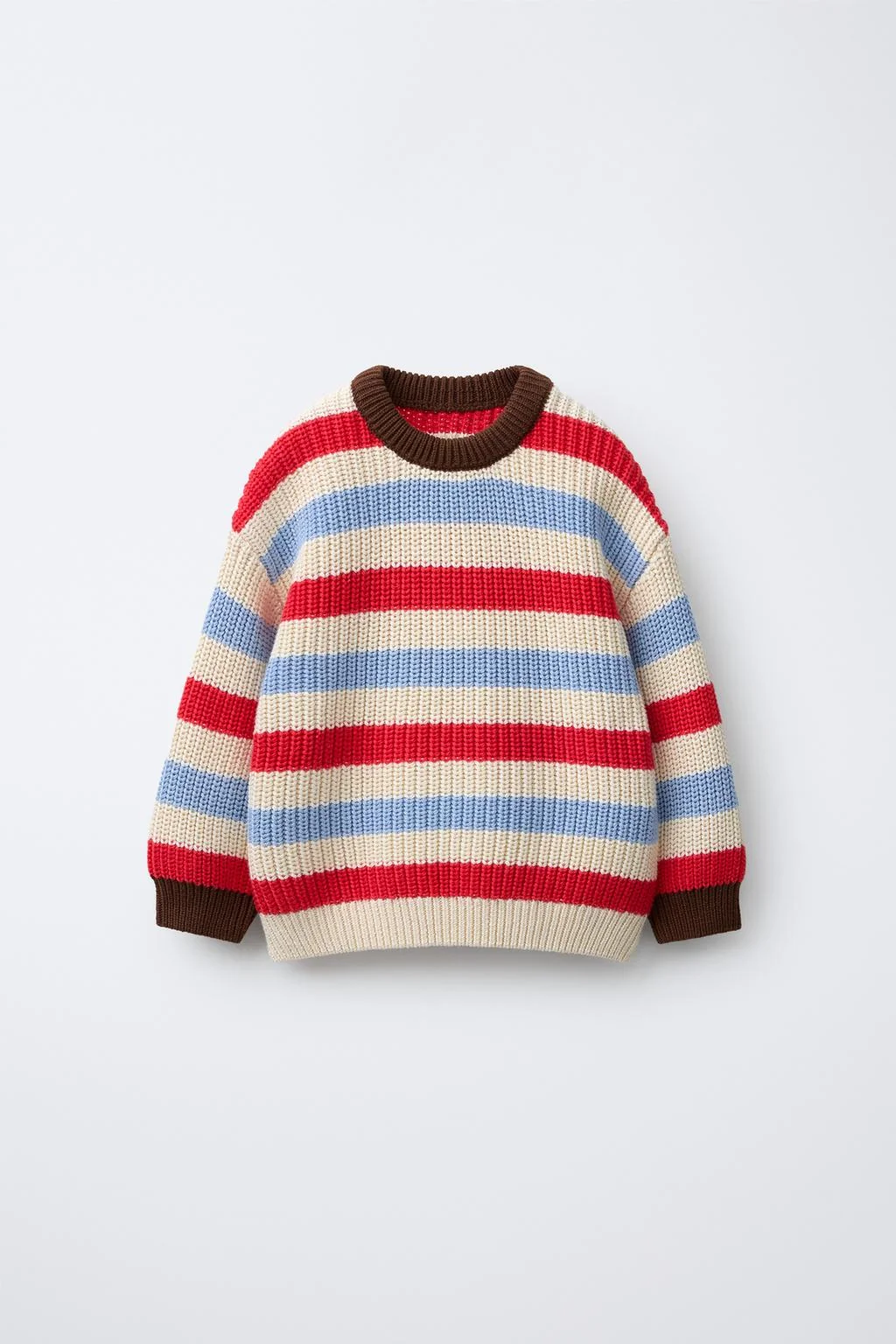 Полосатый трикотажный свитер