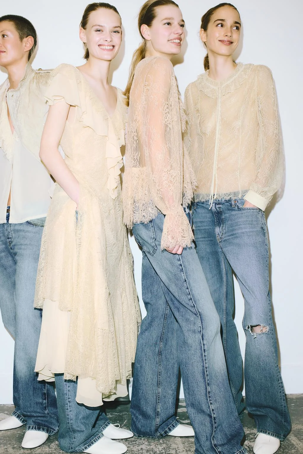 Кружевная рубашка с оборками, ZW COLLECTION, лимитированная серия