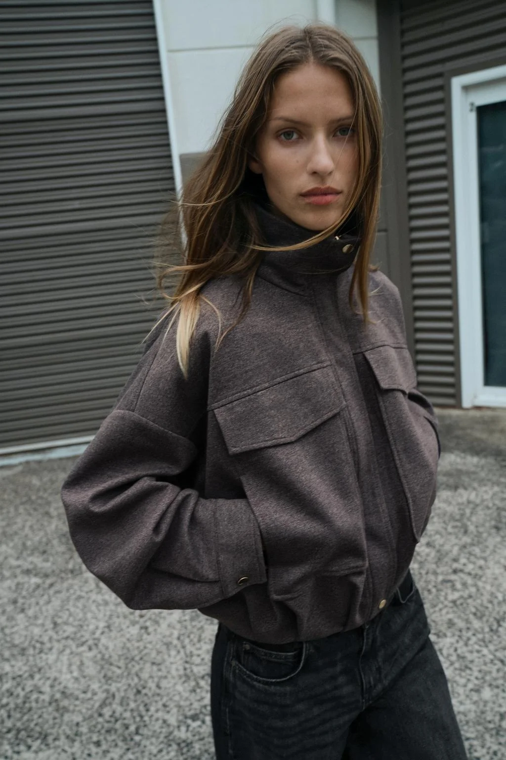 Набор из куртки-бомбер с высоким воротом