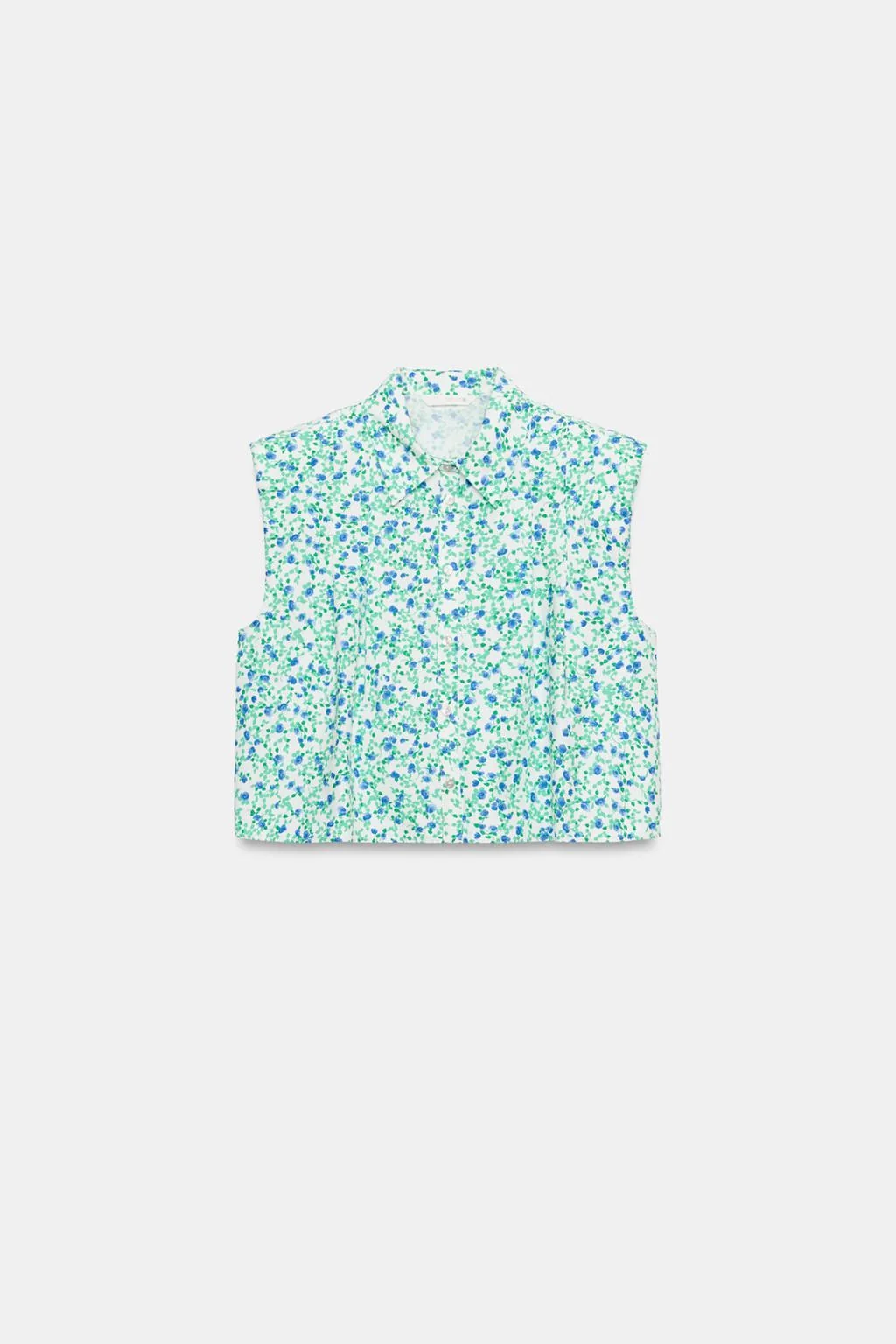 Цветочная рубашка с плечевыми подплечниками