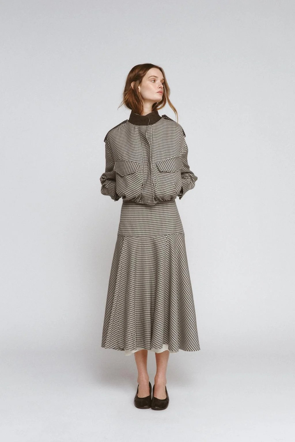 Куртка-бомбер в клетку ZW Collection