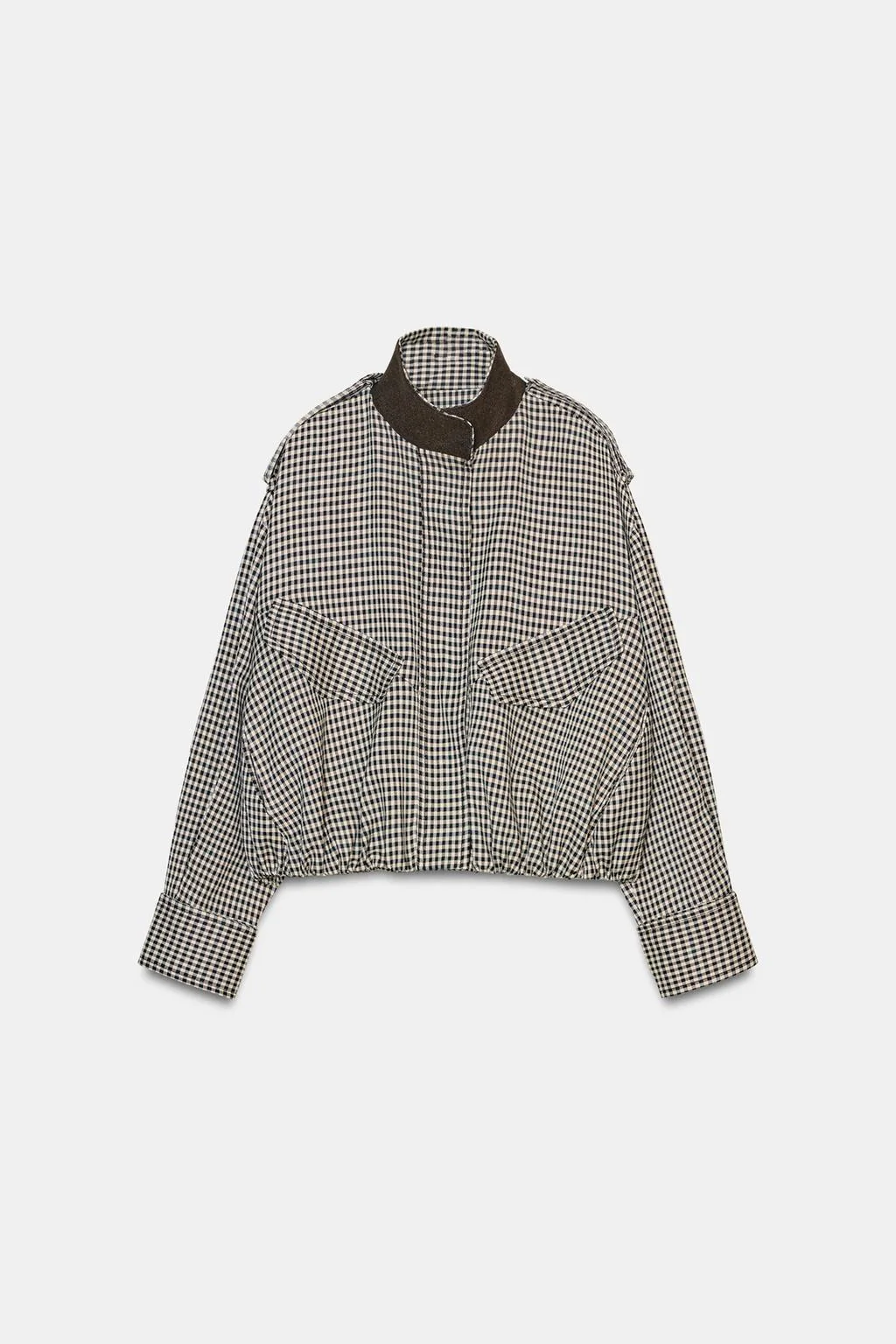 Куртка-бомбер в клетку ZW Collection