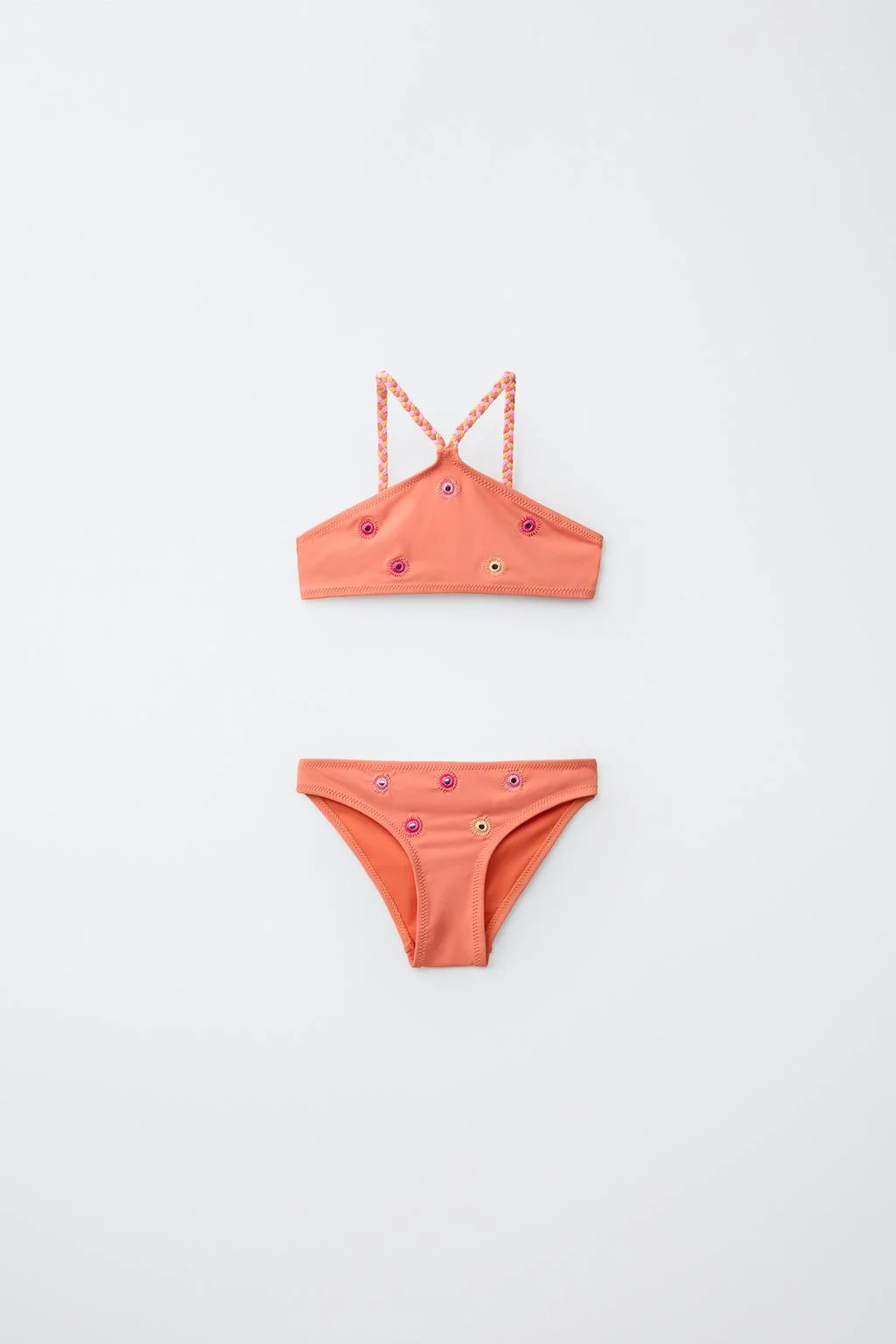6-14 YEARS / EMBROIDERED MIRROR BIKINI