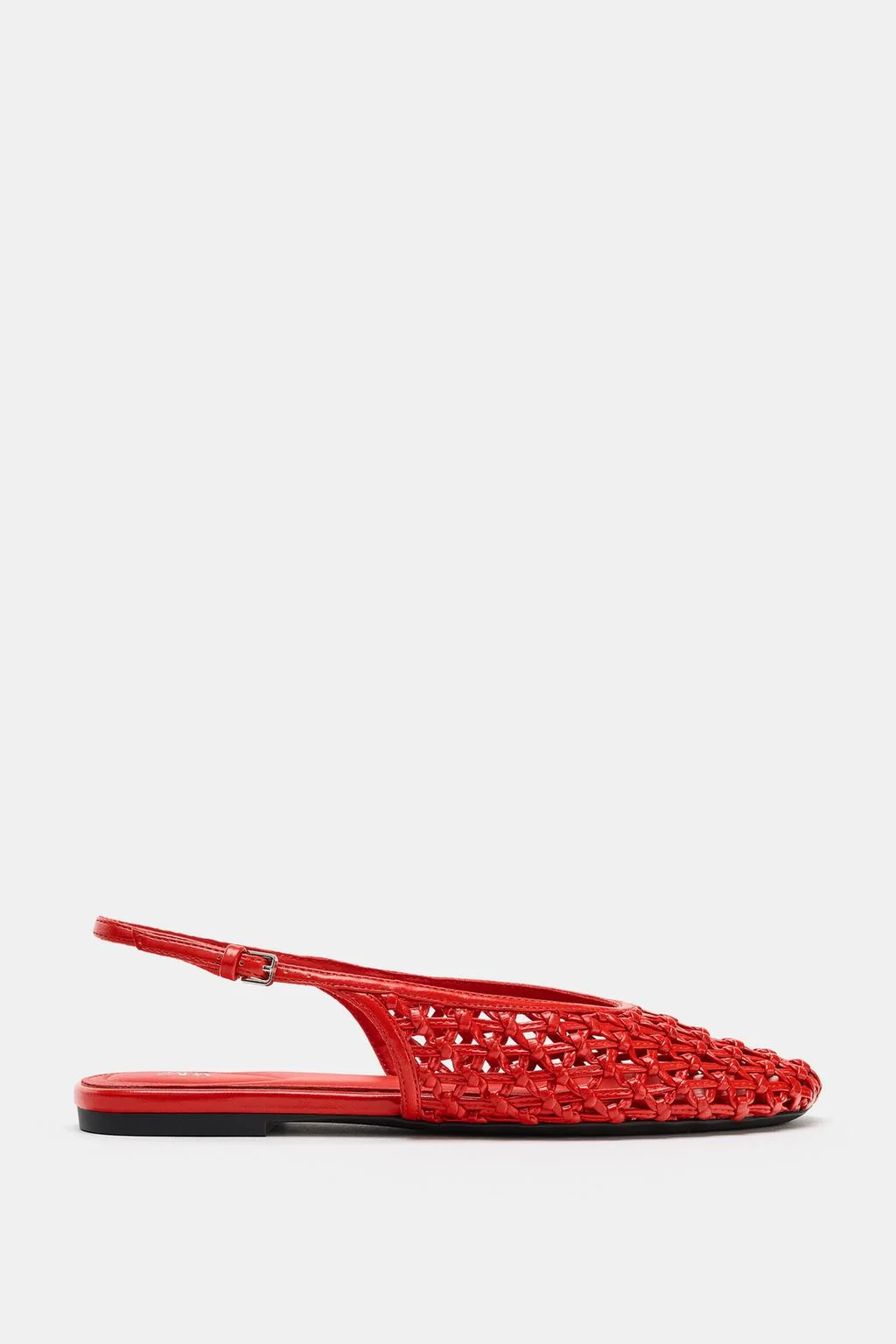 BRAIDED-EFFECT SLINGBACK BALLET FLATS