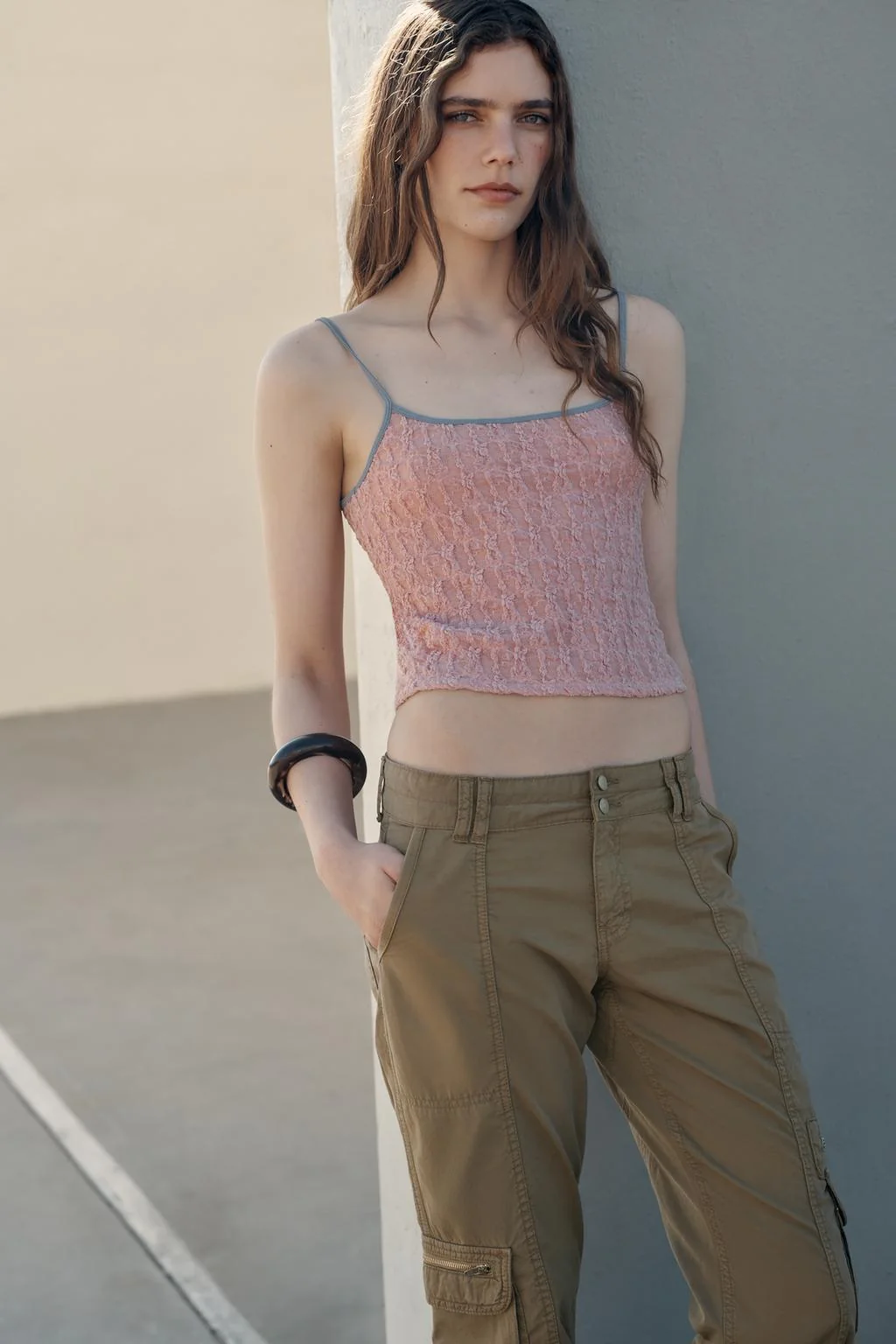 Кружевной топ на бретелях — Кружево