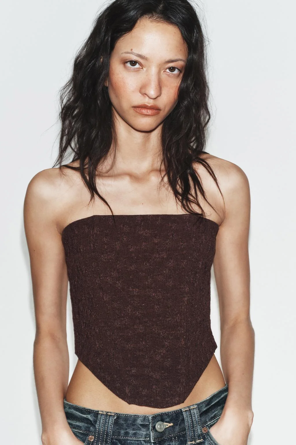 Фактурный топ в стиле корсета