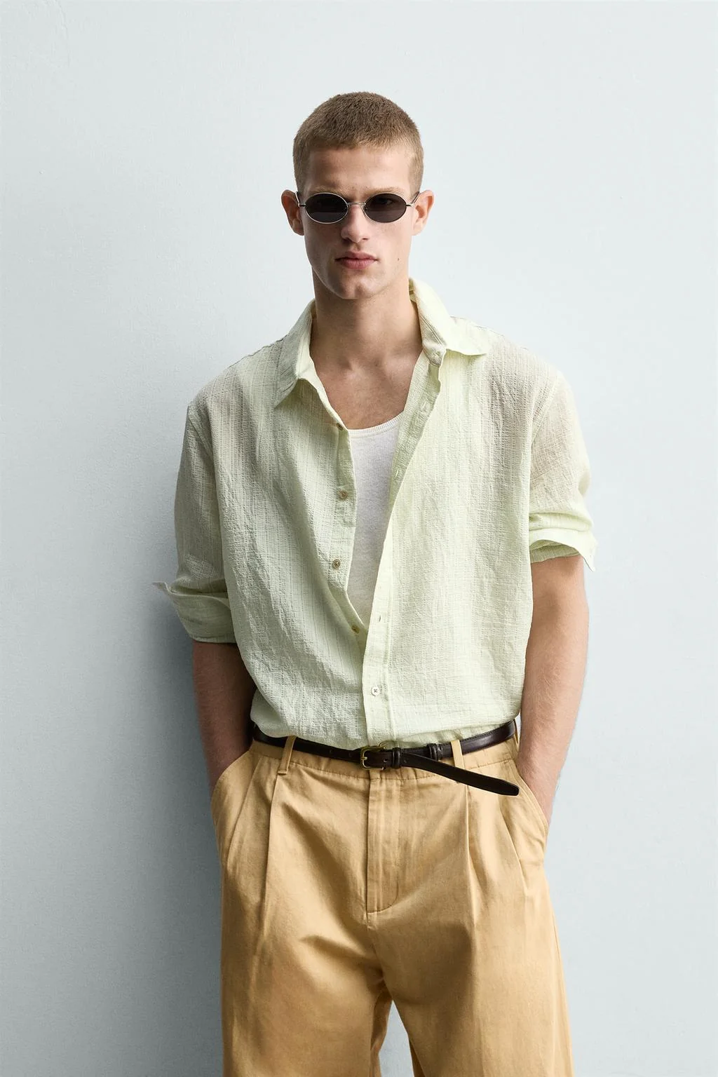 FLUID TEXTURED RELAXED FIT SHIRT