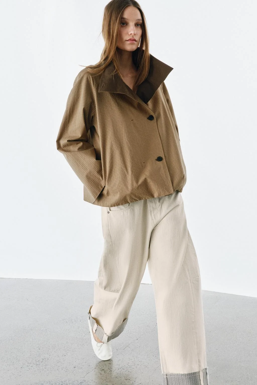 Реверсивная куртка в клетку ZW COLLECTION